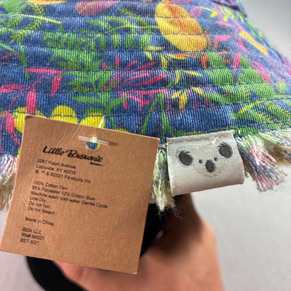 Little Brownie Tropical Floral Bucket Hat Frayed Brim Women’s NWT - Picture 3 of 10